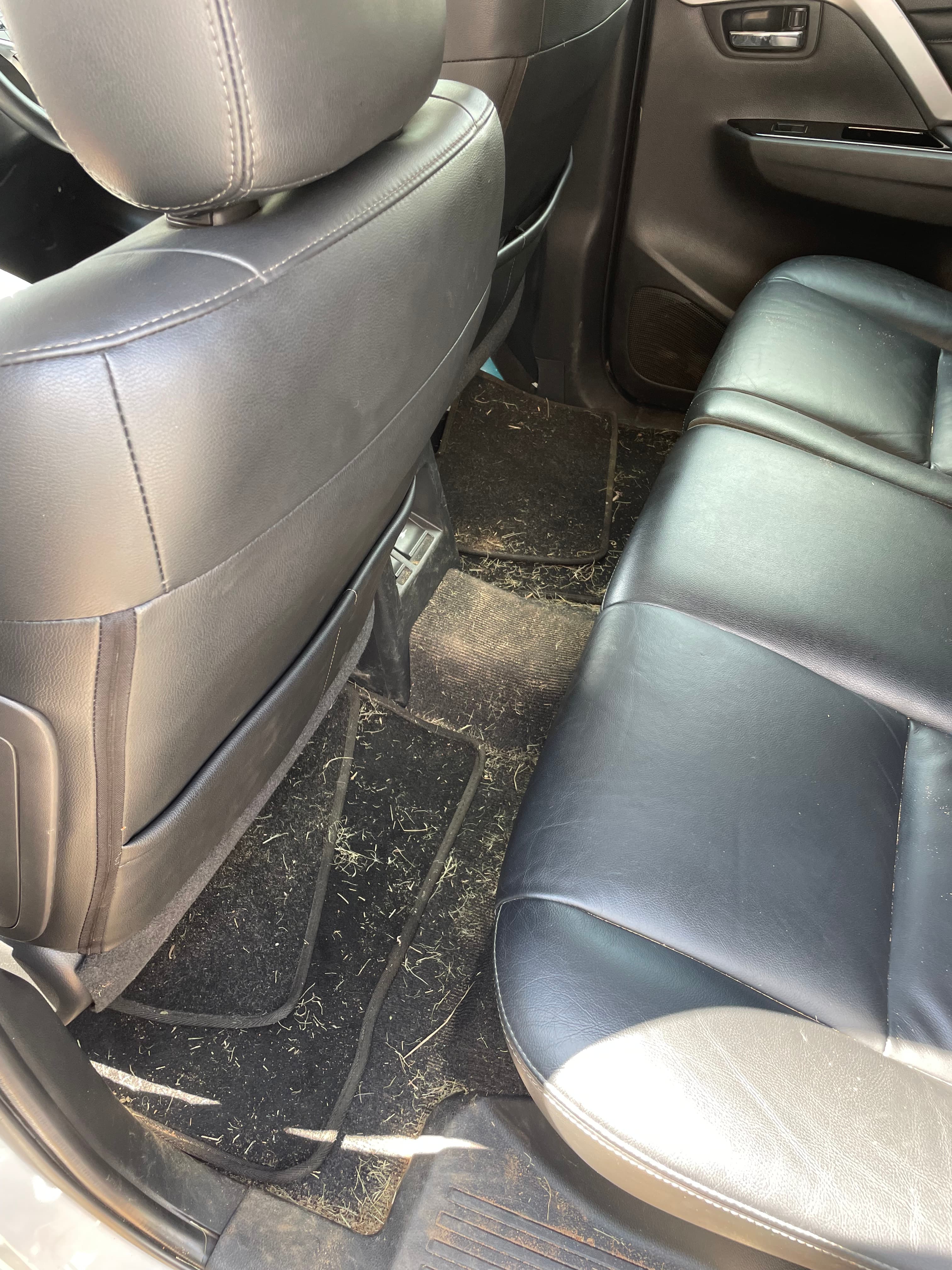 Family SUV cabin — interior deep clean — before